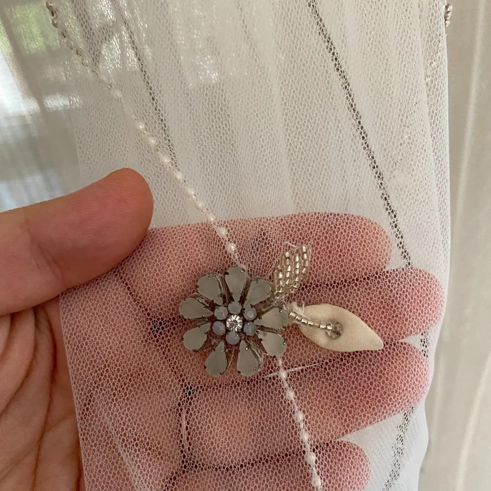 BHDLN Bejeweled Bridal Cape - Worn once! - Picture 8 of 11